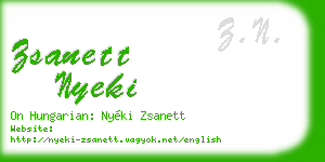 zsanett nyeki business card